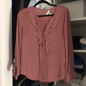 Joie silk top, S - muted pink